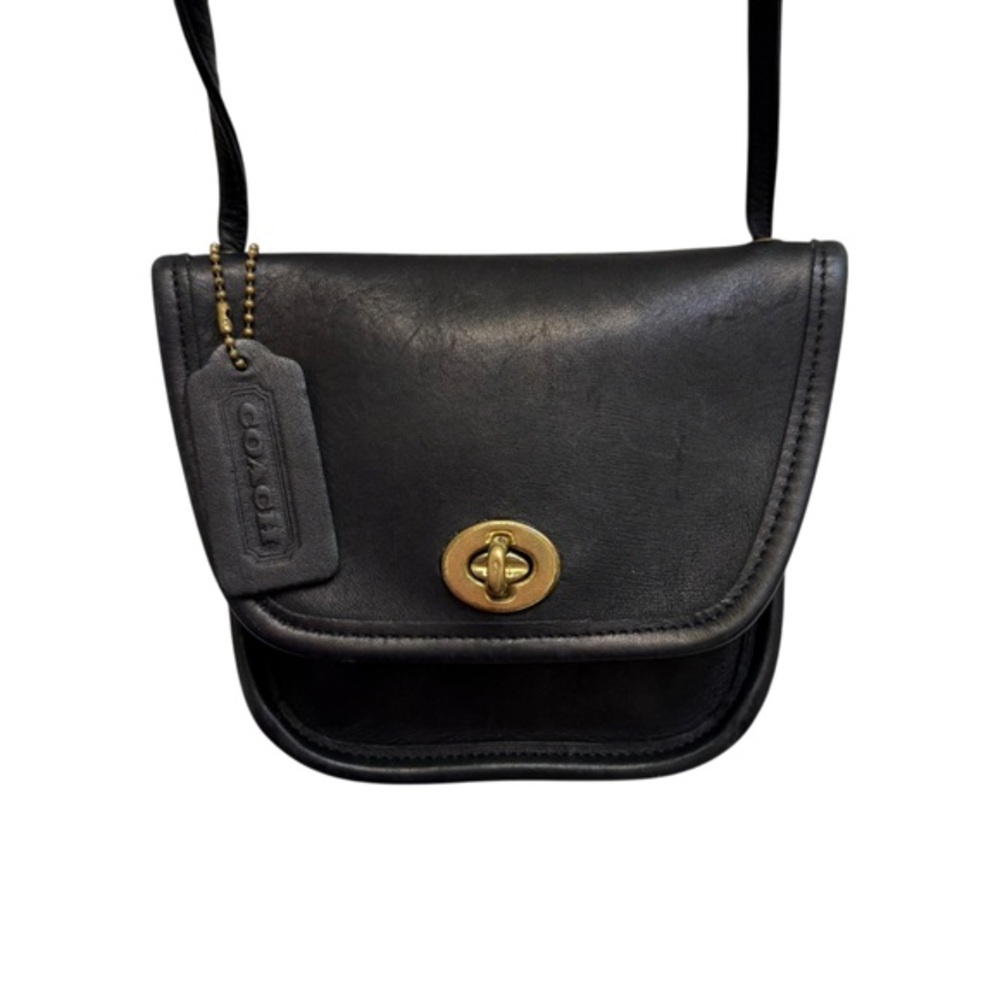 Coach vintage black leather Everett crossbody bag